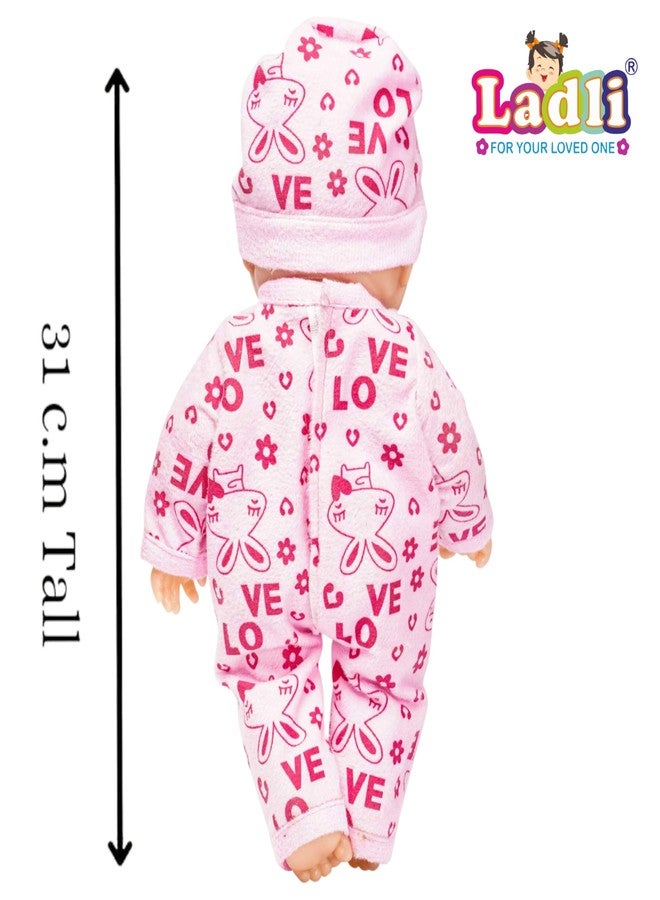Ladli® Realistic for Babies Soft Cute Dolls for Kids Little Boy Toy Baby Boy Doll Playset Baby Movable Arms with Milk Bottle Real Baby Doll Natural Color Little Boy Doll - Image 2